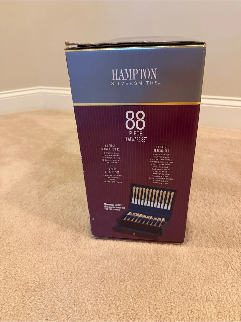 88-Piece Gold Flatware Set